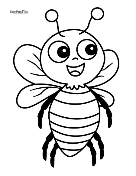 Buzzing Bee Coloring Pages Printable 23