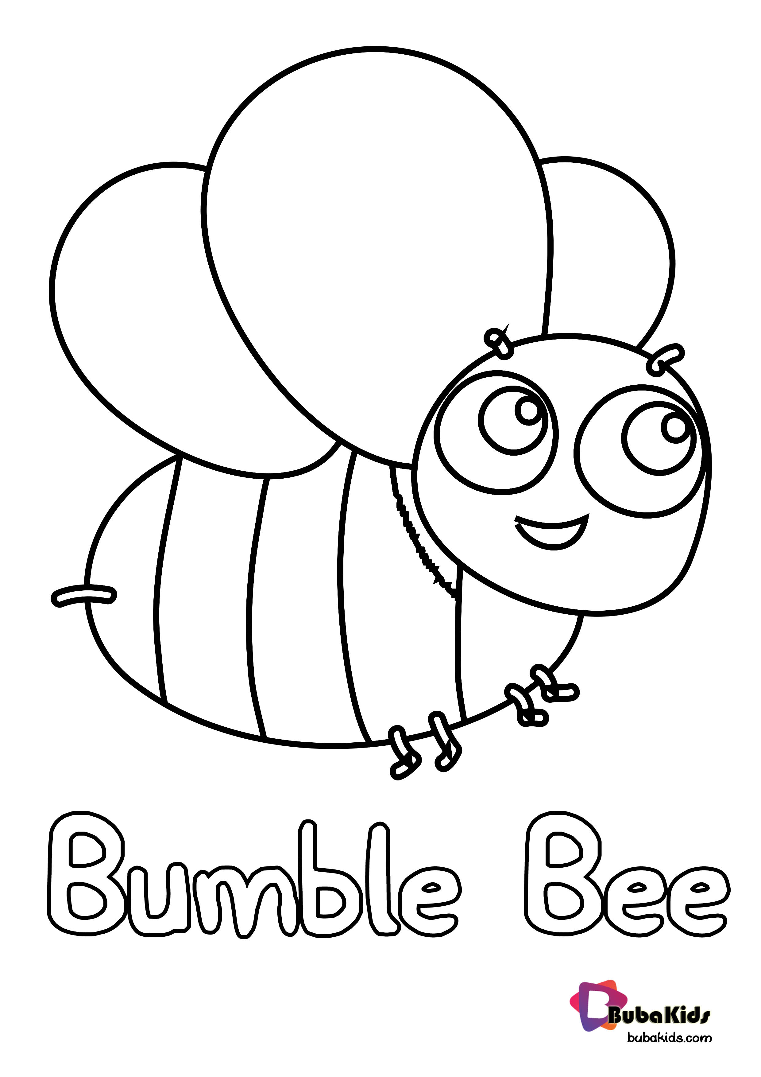 Buzzing Bee Coloring Pages Printable 9