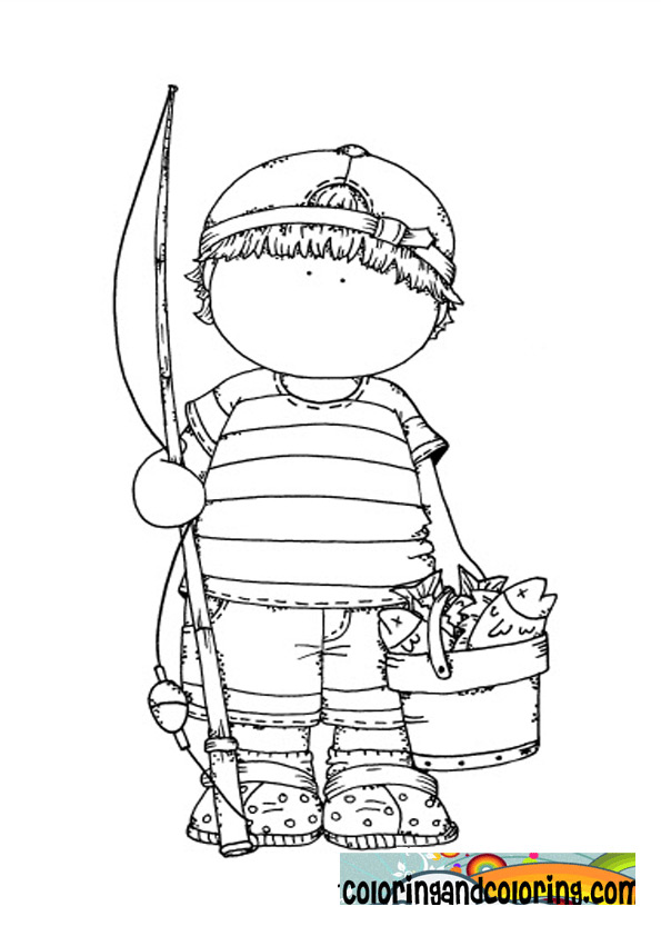 Creative Fishing Pole Coloring Pages Printable 18