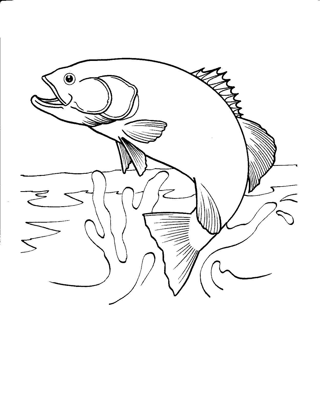 Creative Fishing Pole Coloring Pages Printable 20