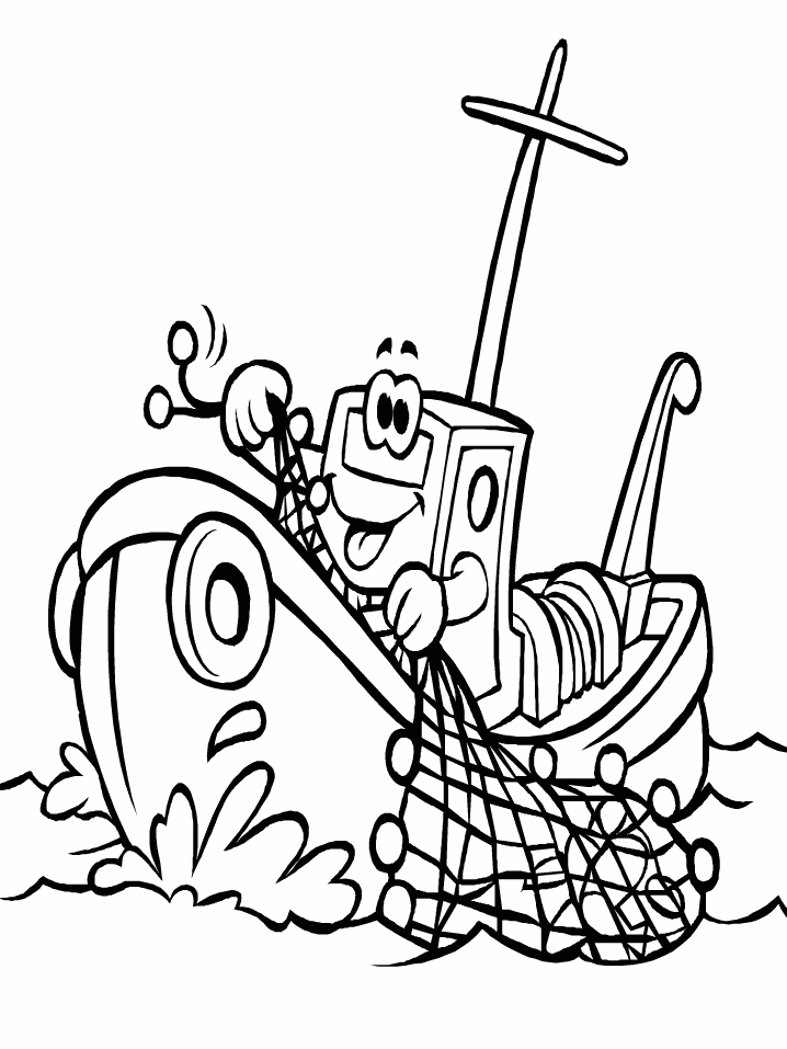 Creative Fishing Pole Coloring Pages Printable 23