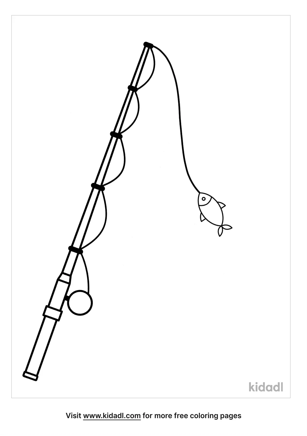 Creative Fishing Pole Coloring Pages Printable 24