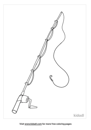 Creative Fishing Pole Coloring Pages Printable 26