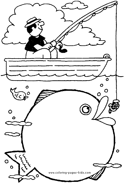 Creative Fishing Pole Coloring Pages Printable 30