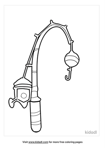 Creative Fishing Pole Coloring Pages Printable 35