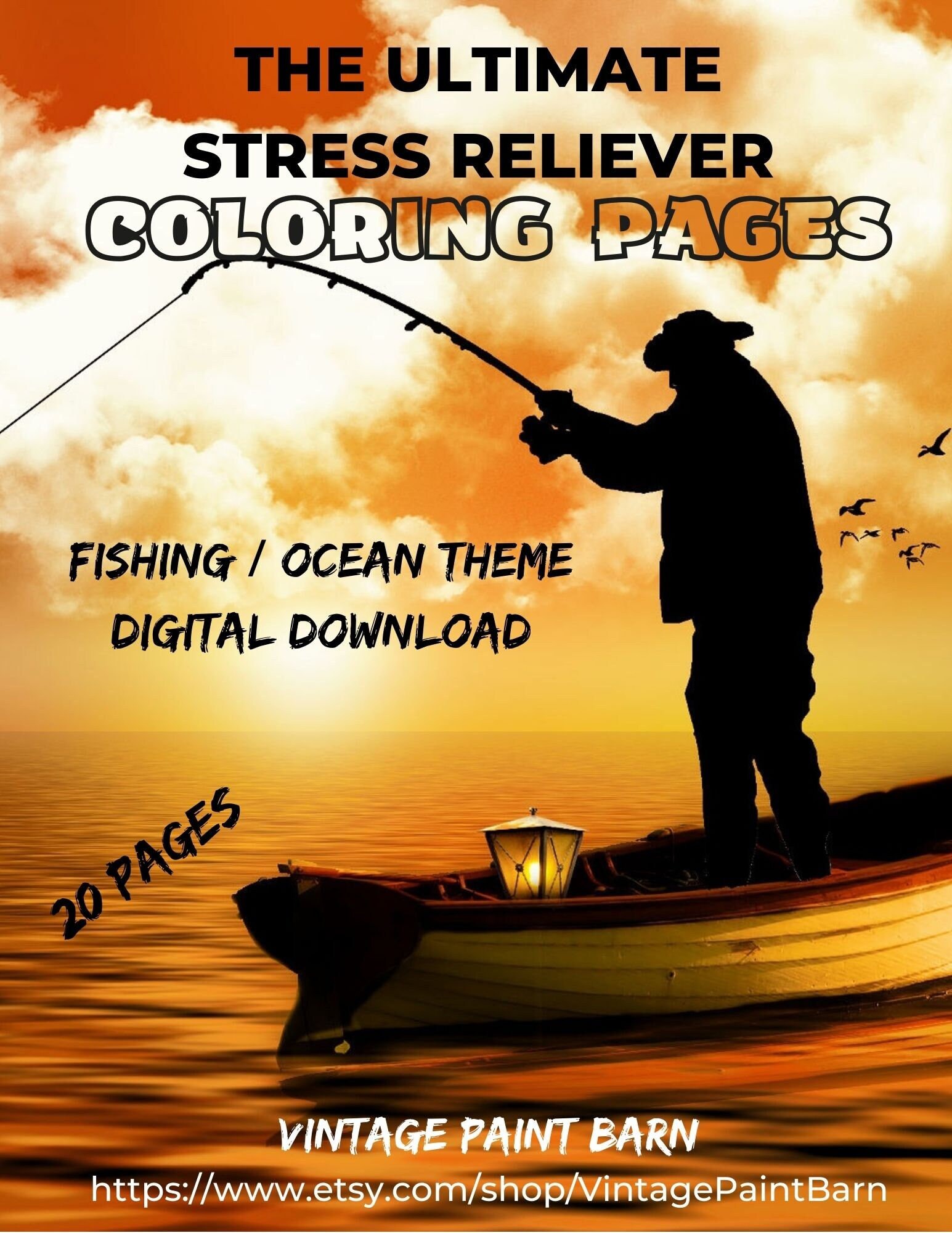 Creative Fishing Pole Coloring Pages Printable 8