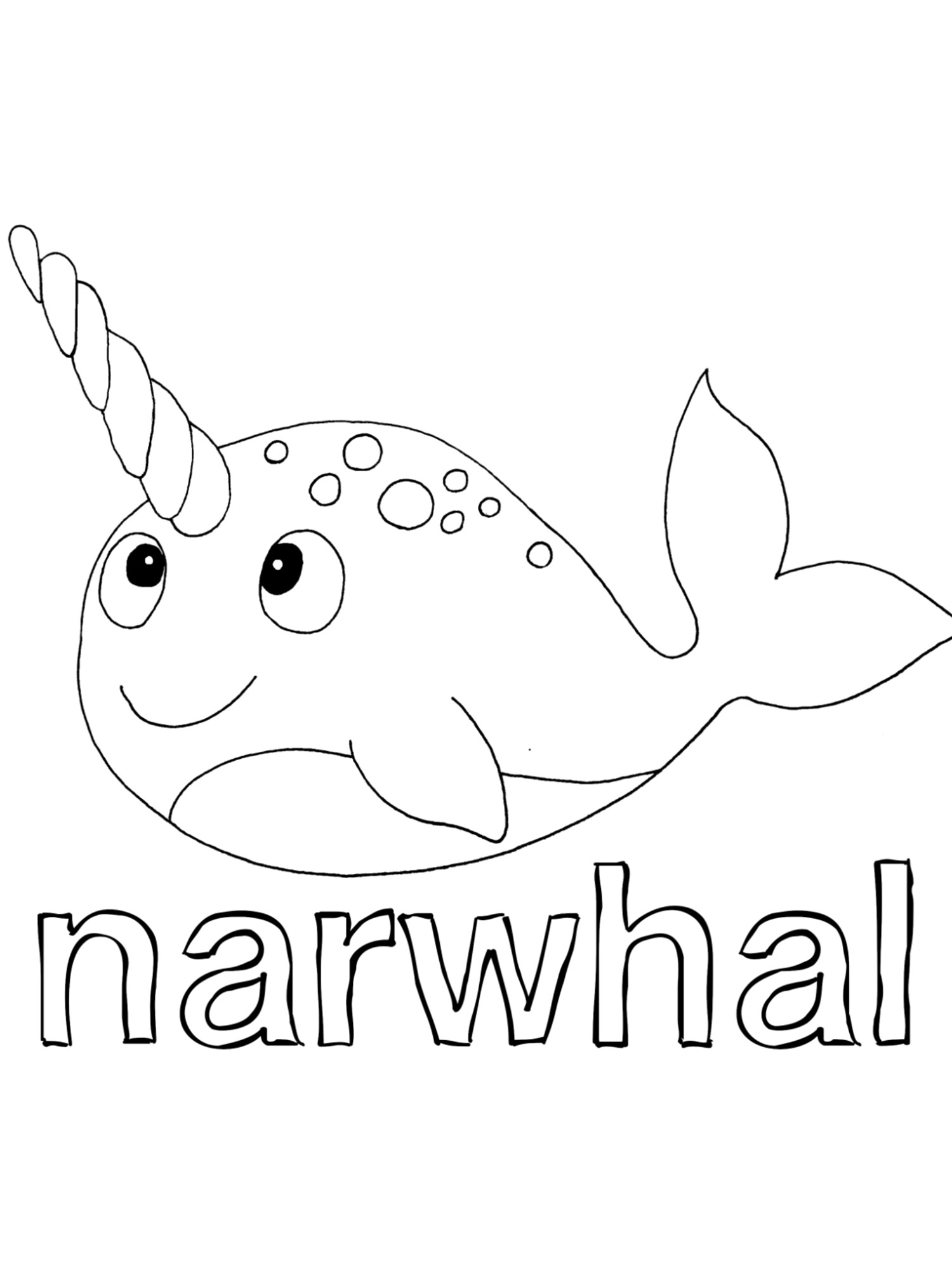 Fantastic Narwhal Coloring Pages Printable 28