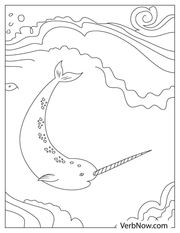 Fantastic Narwhal Coloring Pages Printable 33