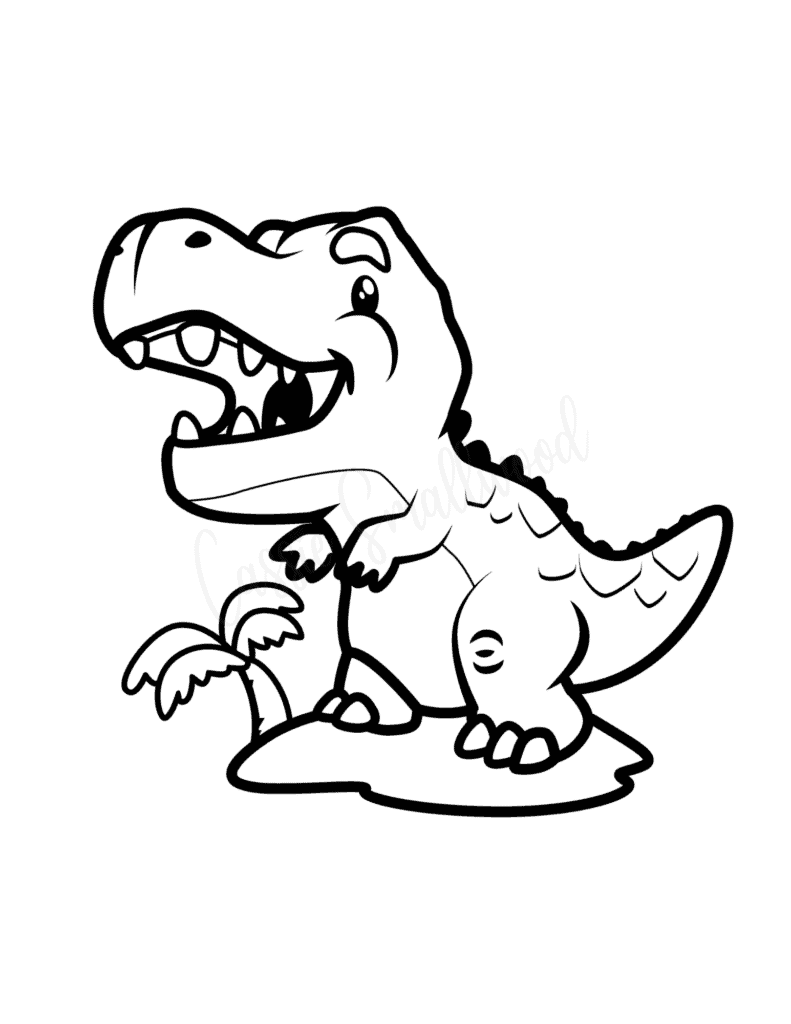 Ferocious T-Rex Coloring Pages Printable 11