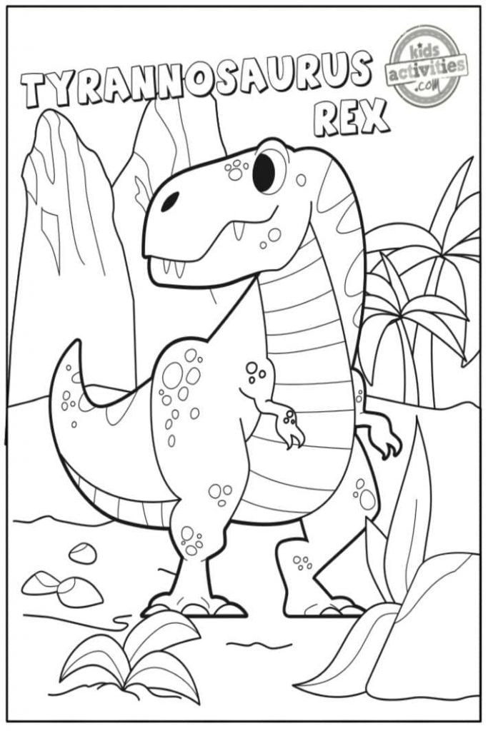 Ferocious T-Rex Coloring Pages Printable 13