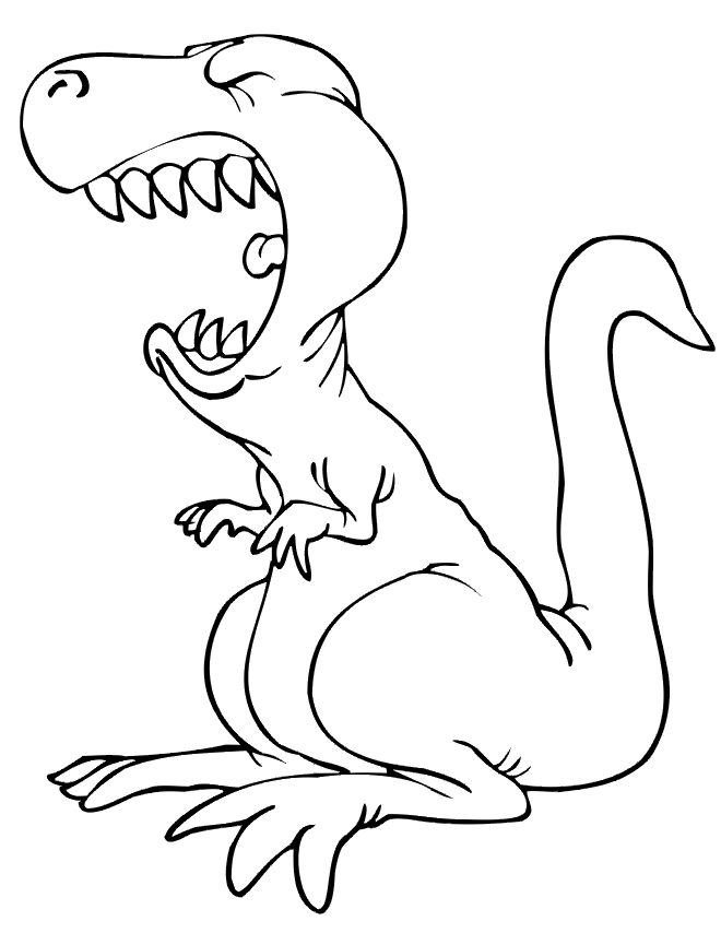 Ferocious T-Rex Coloring Pages Printable 16