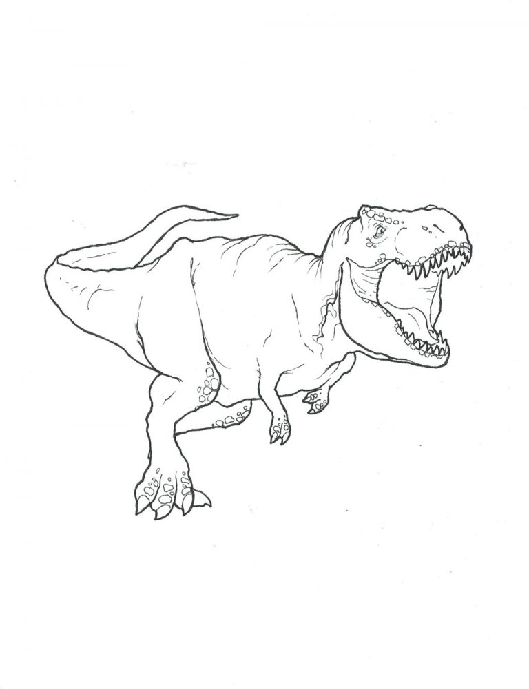 Ferocious T-Rex Coloring Pages Printable 18