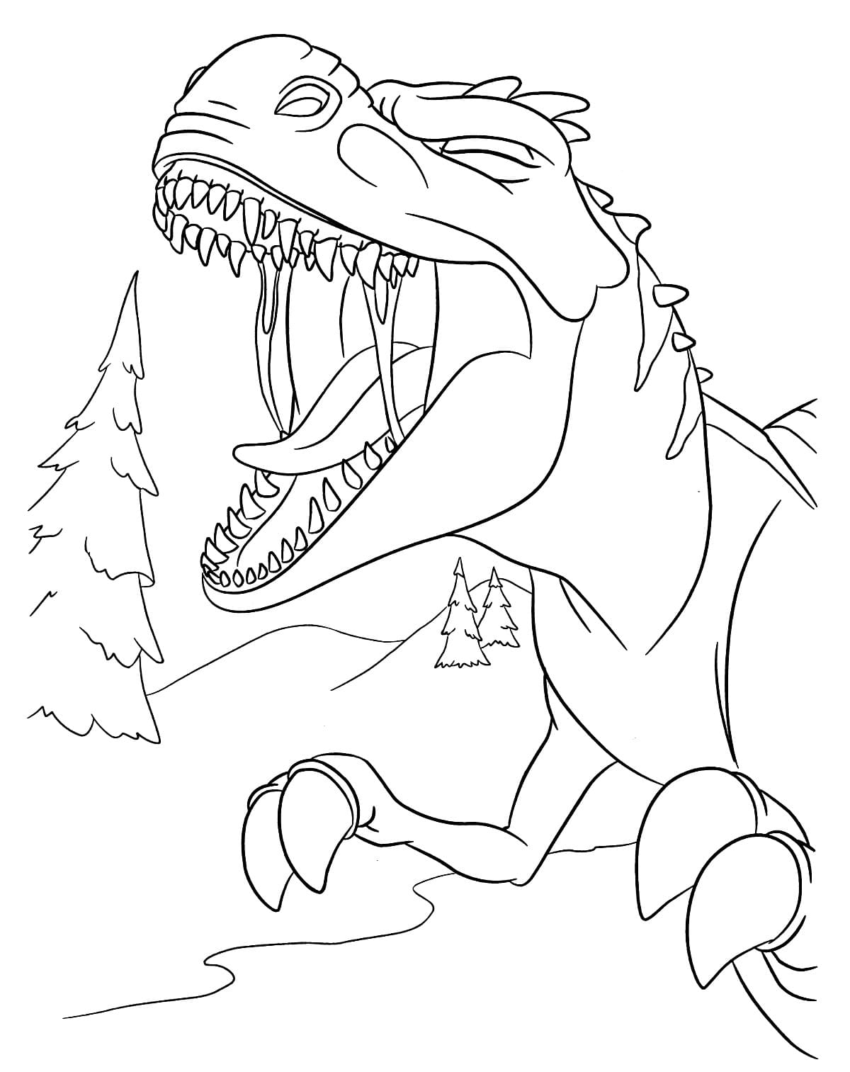 Ferocious T-Rex Coloring Pages Printable 19