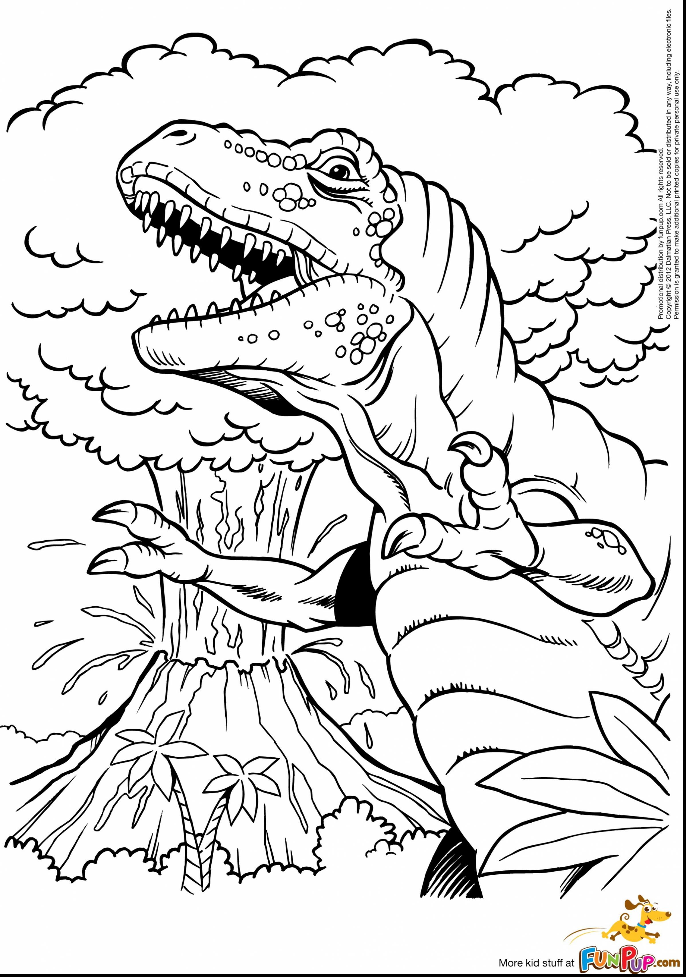 Ferocious T-Rex Coloring Pages Printable 2