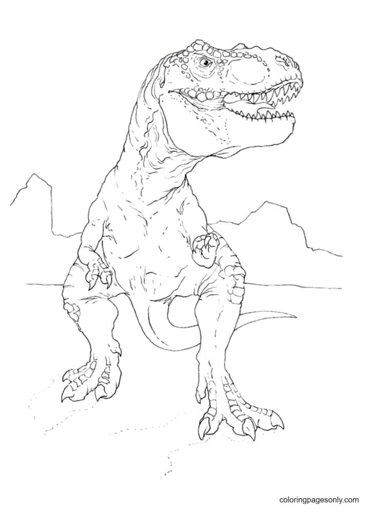 Ferocious T-Rex Coloring Pages Printable 26