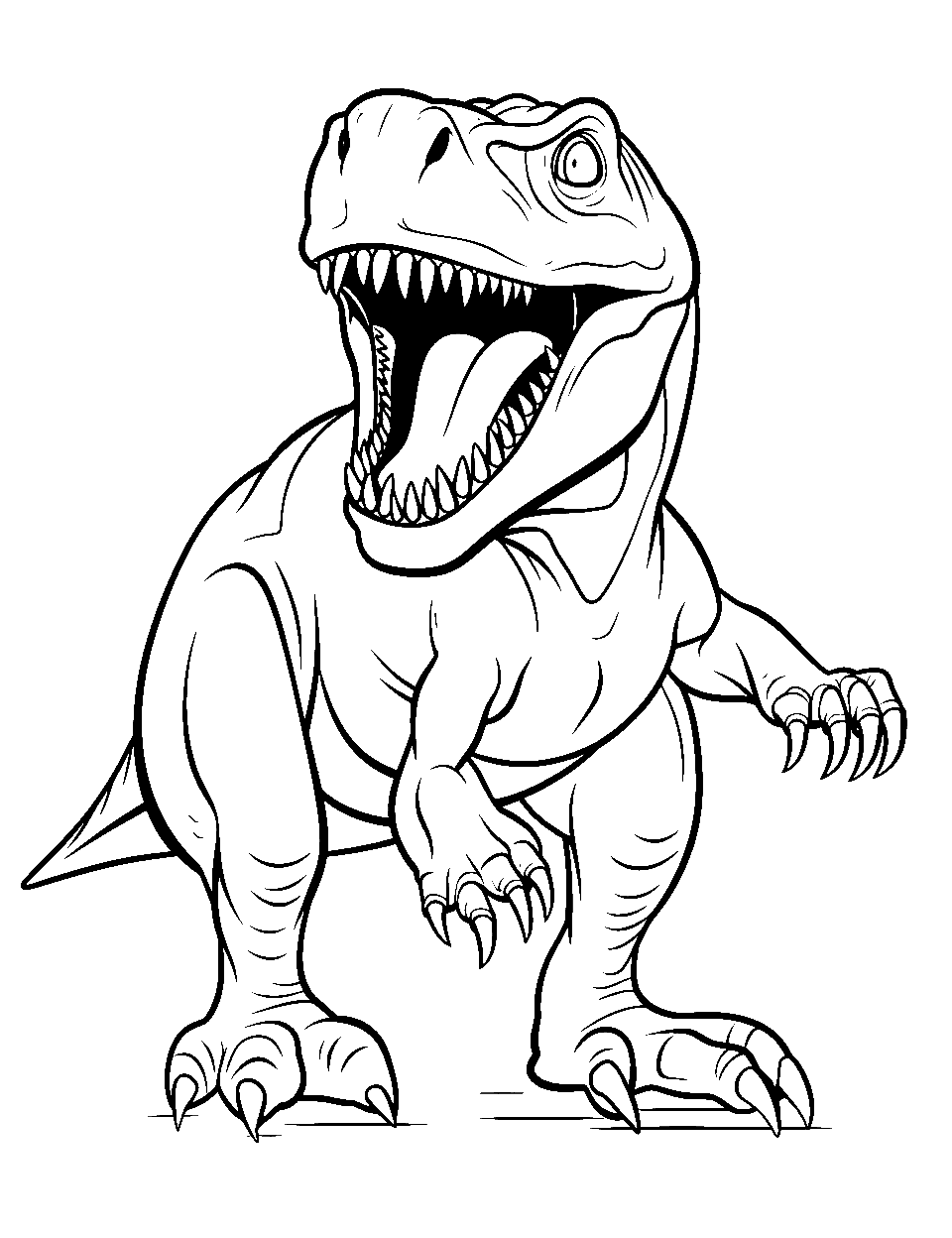 Ferocious T-Rex Coloring Pages Printable 31