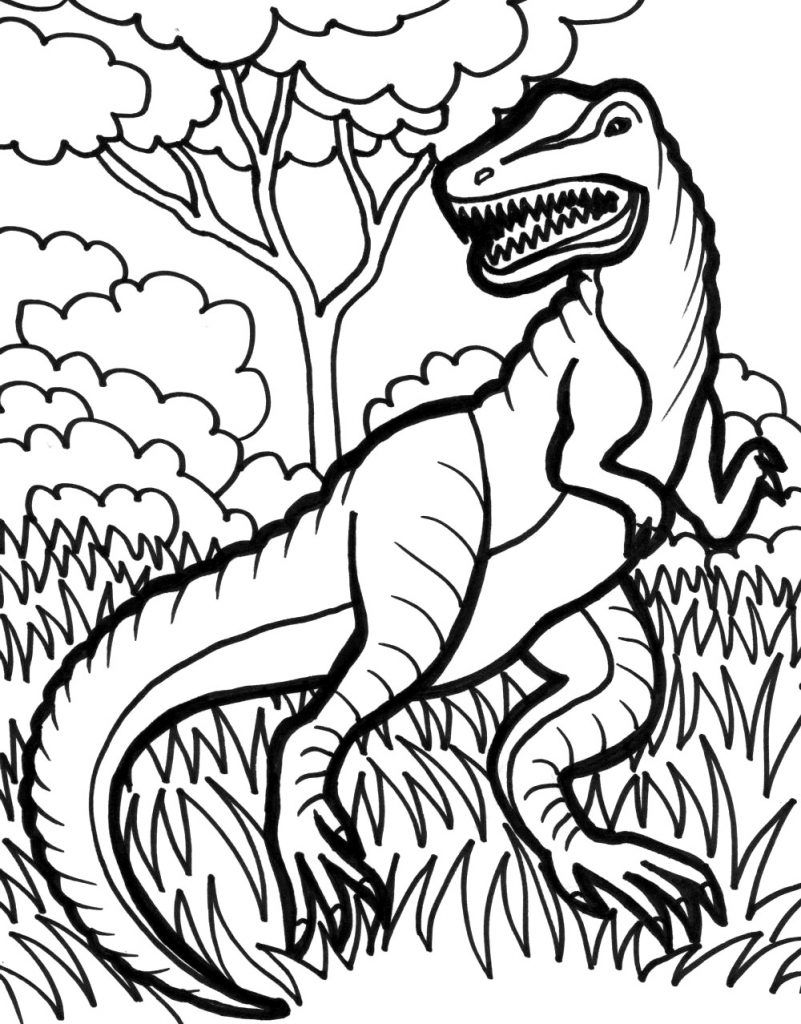 Ferocious T-Rex Coloring Pages Printable 32