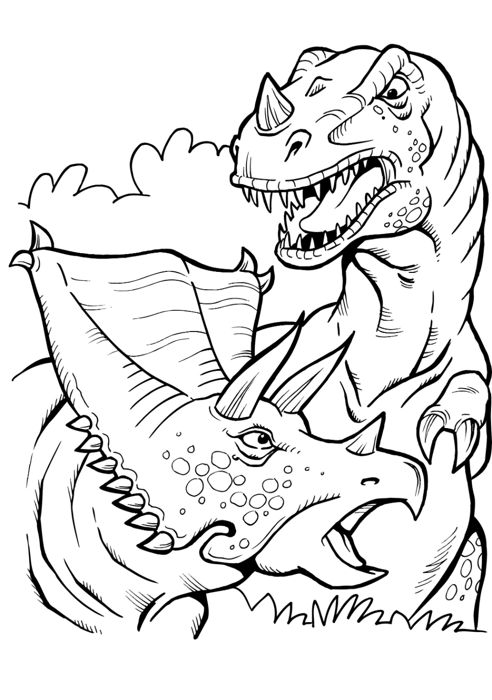 Ferocious T-Rex Coloring Pages Printable 34