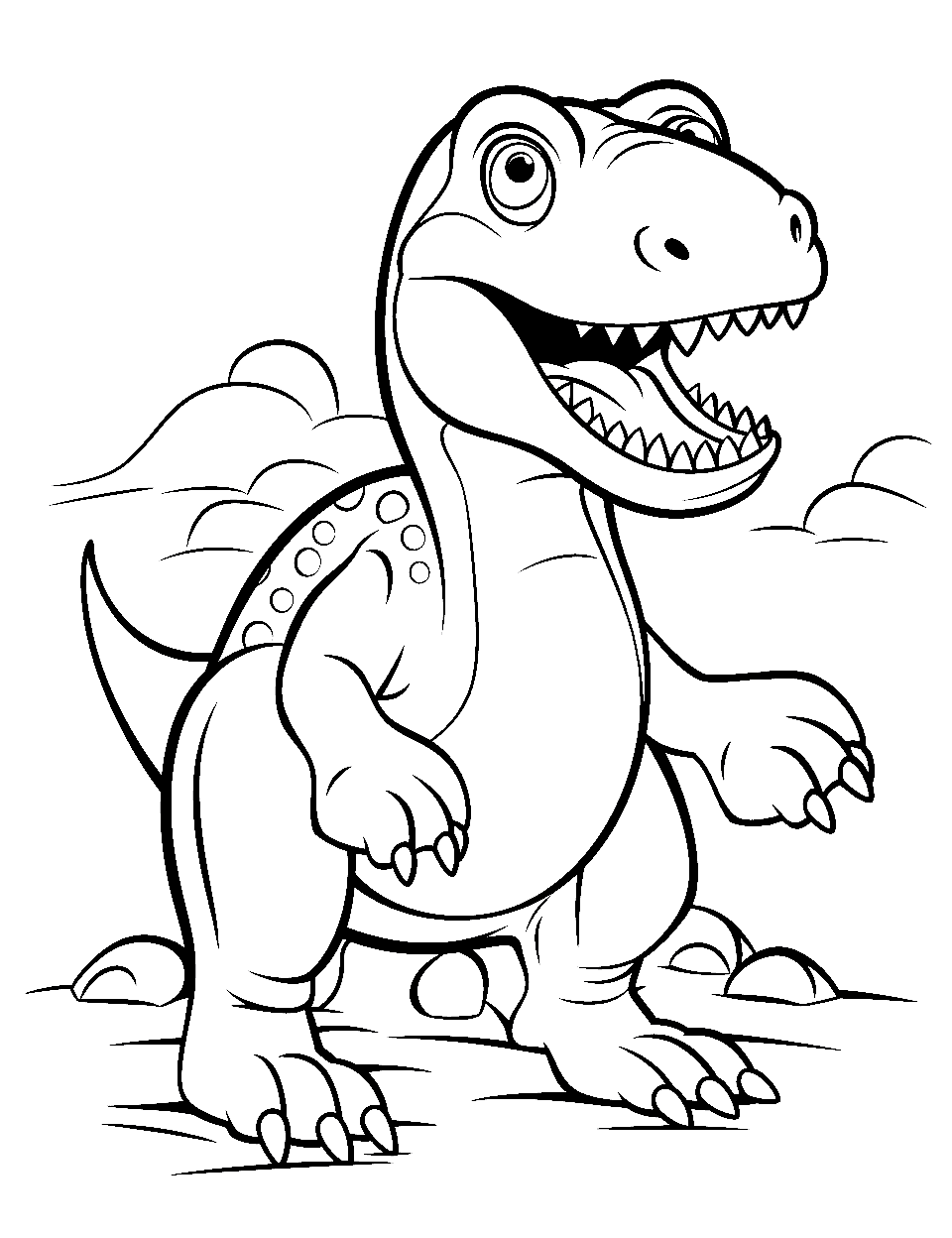 Ferocious T-Rex Coloring Pages Printable 4