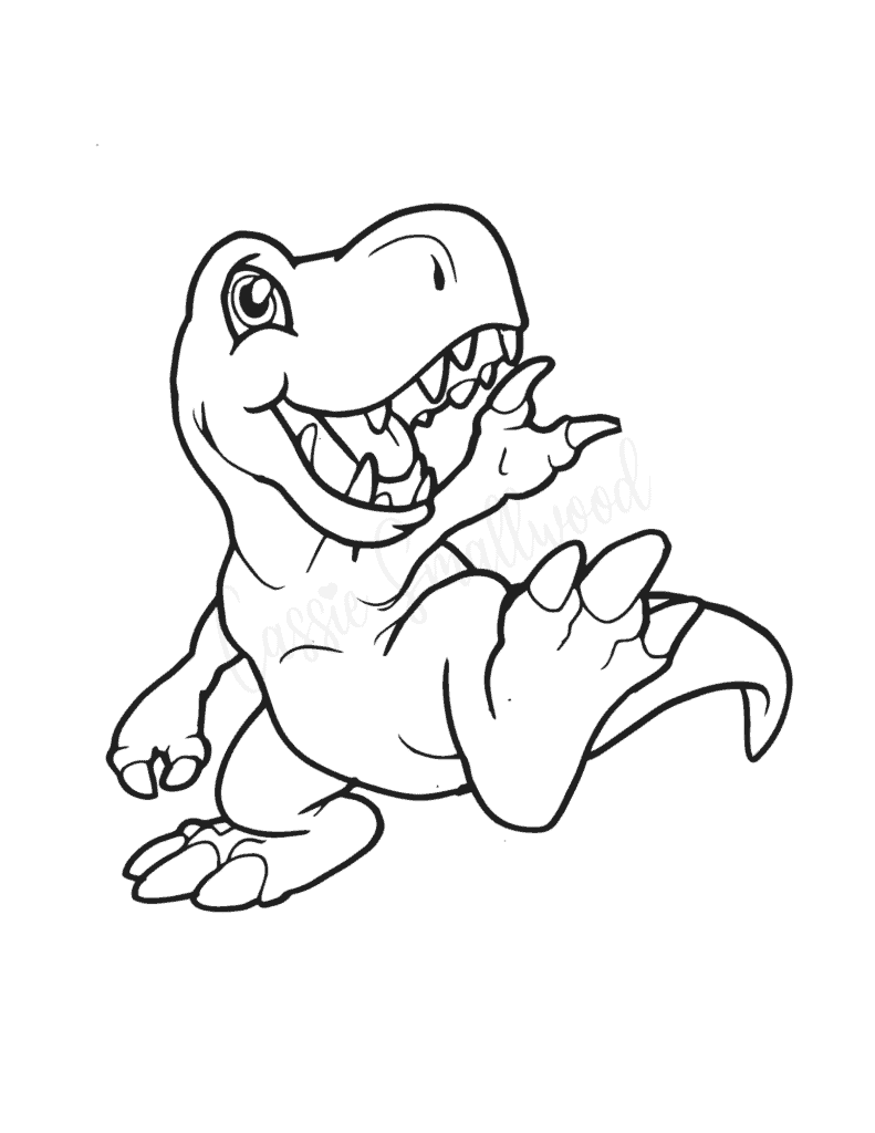 Ferocious T-Rex Coloring Pages Printable 5