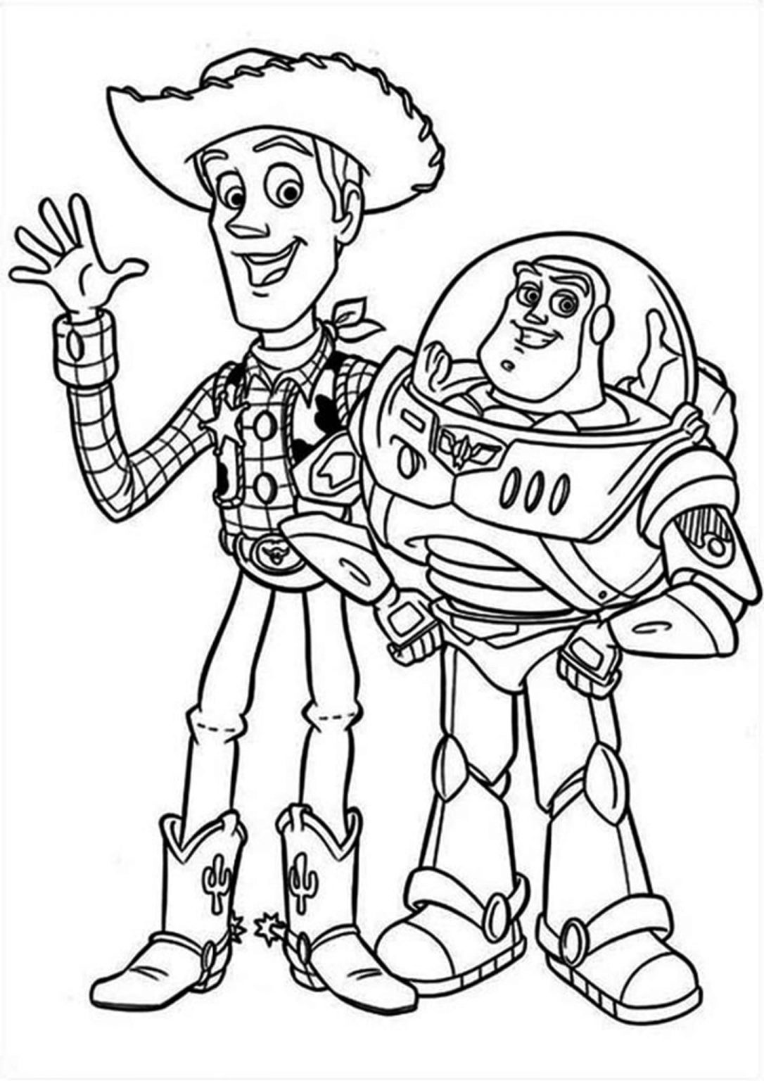 Imaginative Toy Story Coloring Pages Printable 1