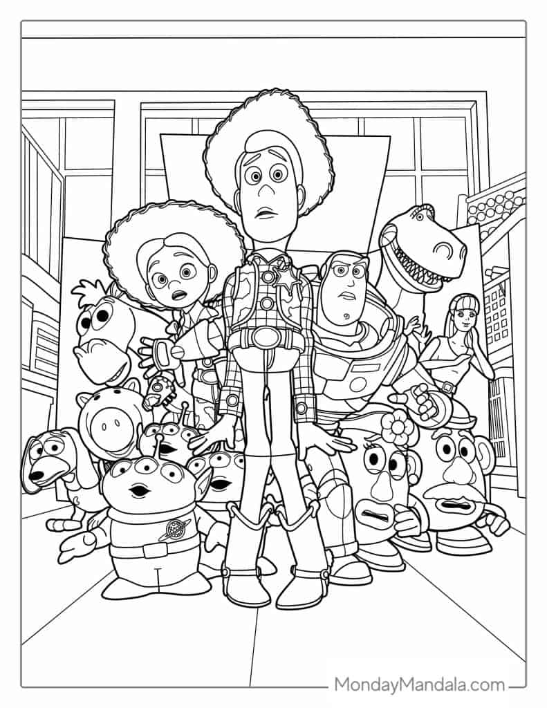 Imaginative Toy Story Coloring Pages Printable 15