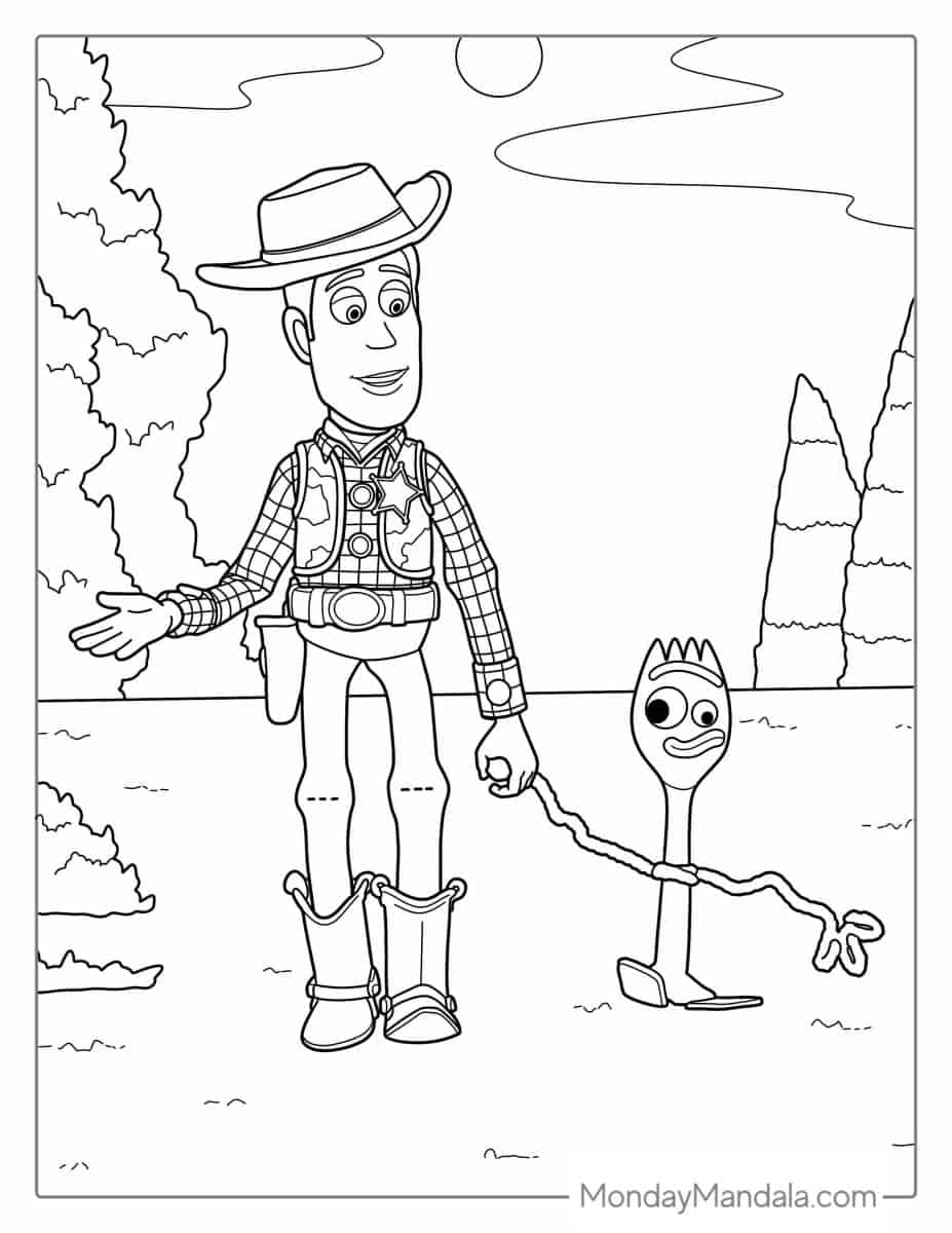 Imaginative Toy Story Coloring Pages Printable 31