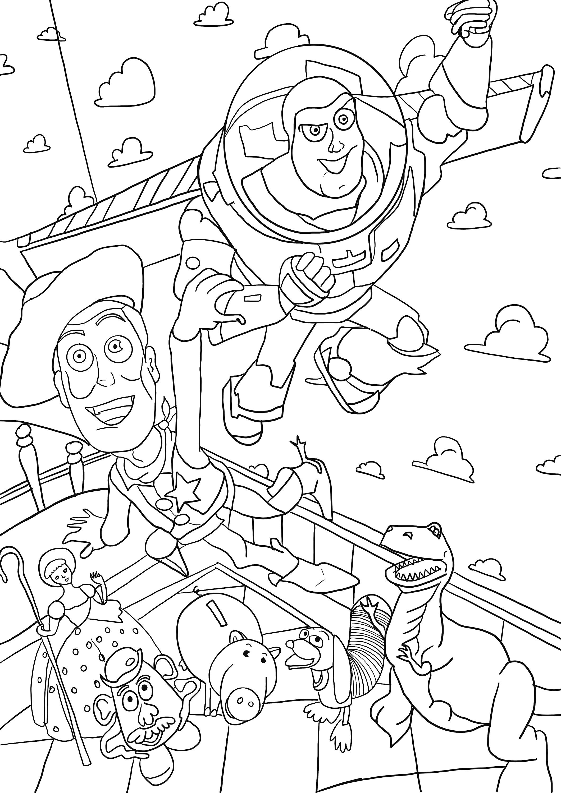 Imaginative Toy Story Coloring Pages Printable 32