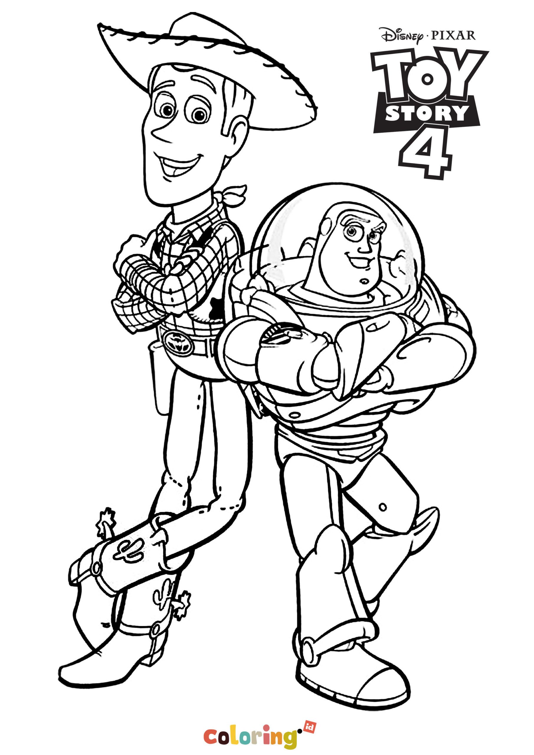 Imaginative Toy Story Coloring Pages Printable 4