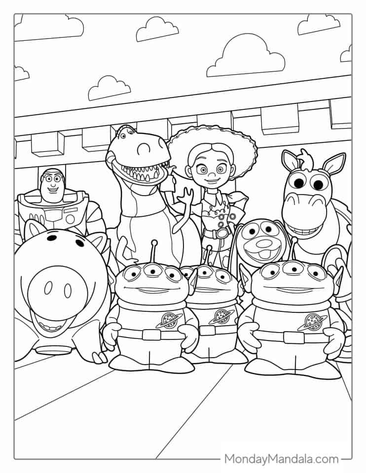 Imaginative Toy Story Coloring Pages Printable 7