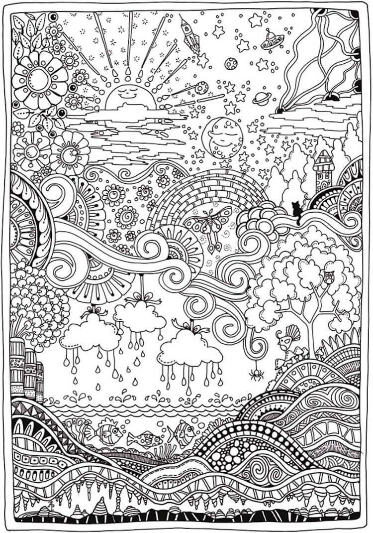 Intricate Scales Coloring Pages Printable 3