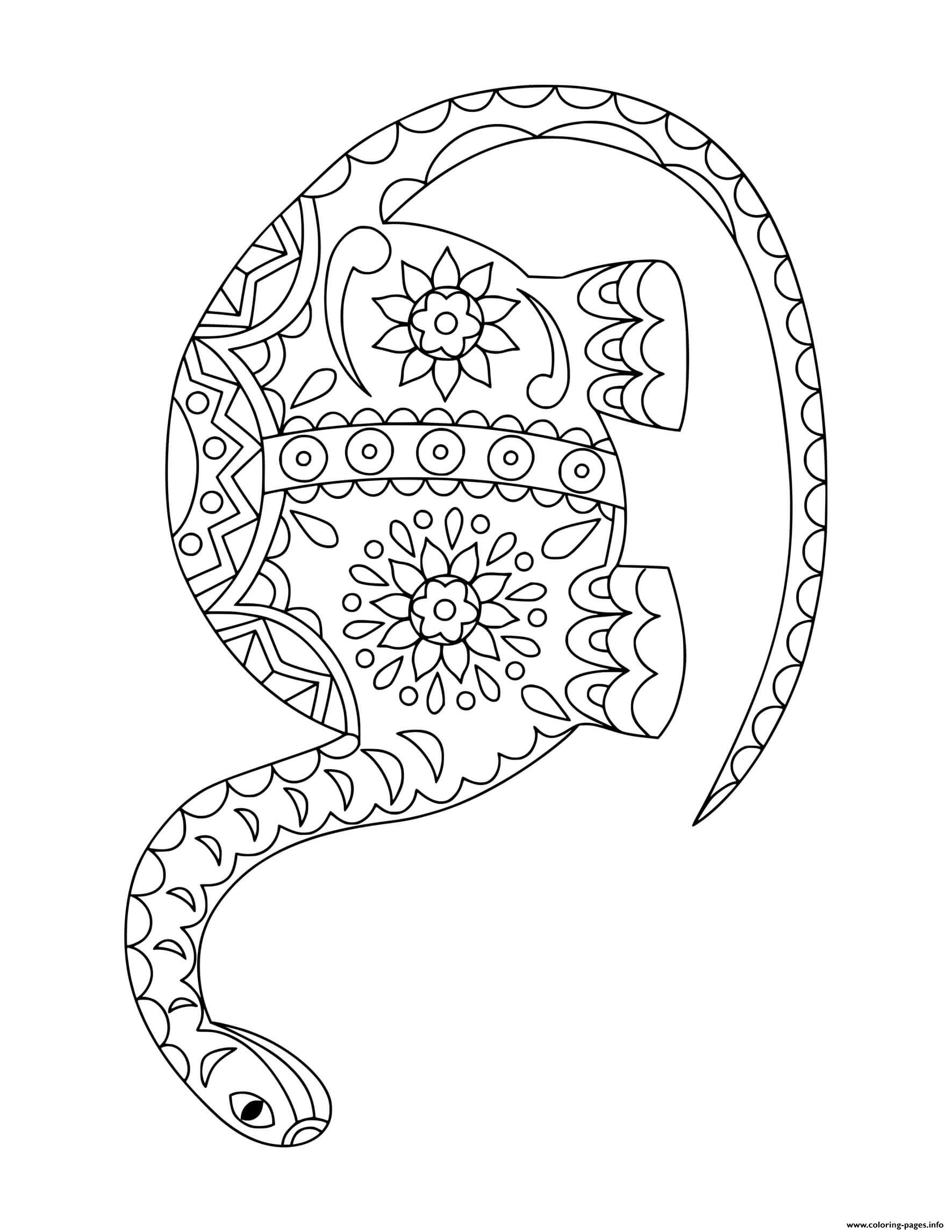 Intricate Scales Coloring Pages Printable 5