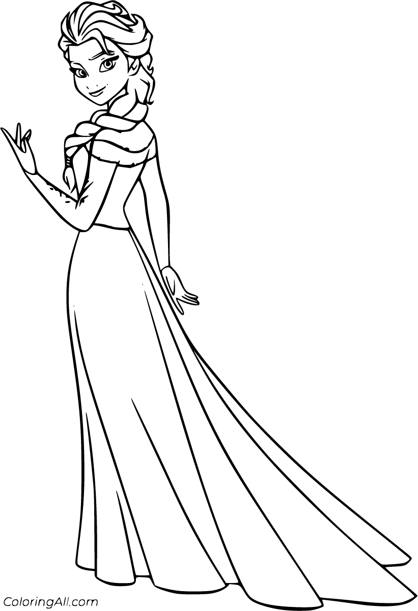 Magical Elsa Coloring Pages Printable 13