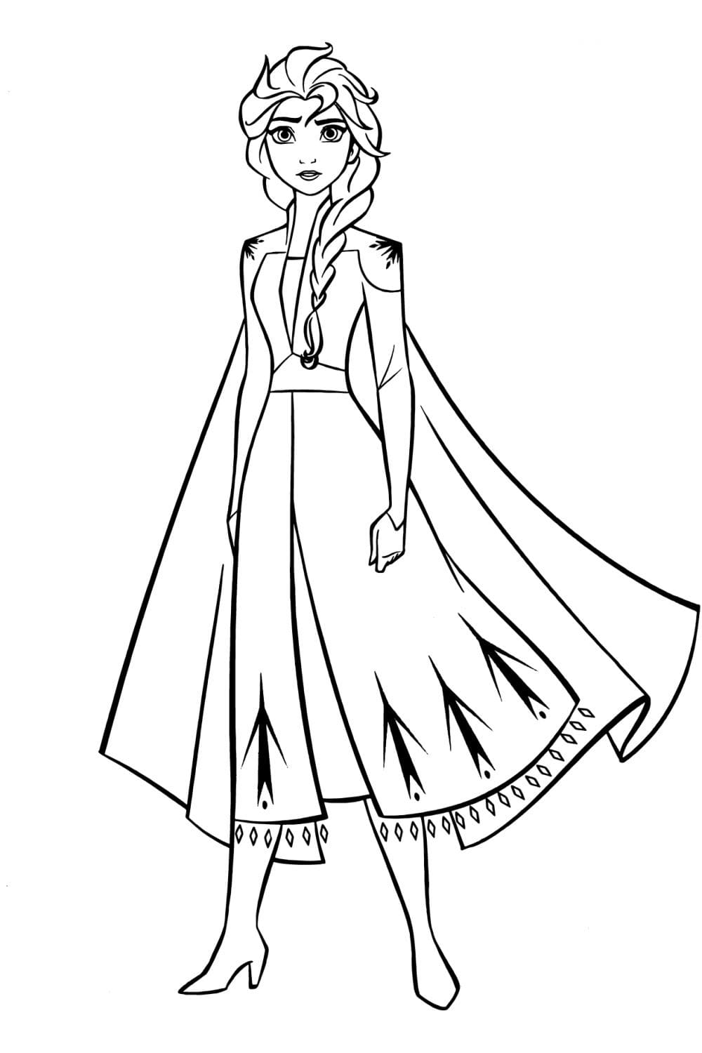 Magical Elsa Coloring Pages Printable 14