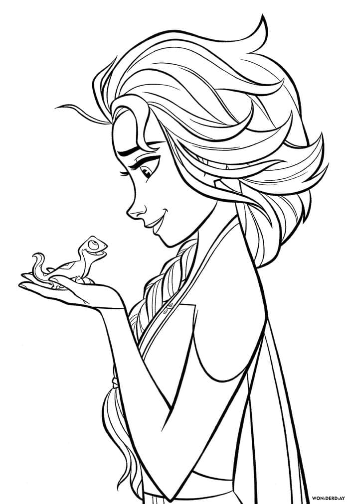 Magical Elsa Coloring Pages Printable 19