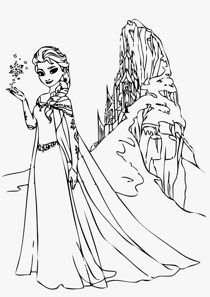 Magical Elsa Coloring Pages Printable 24