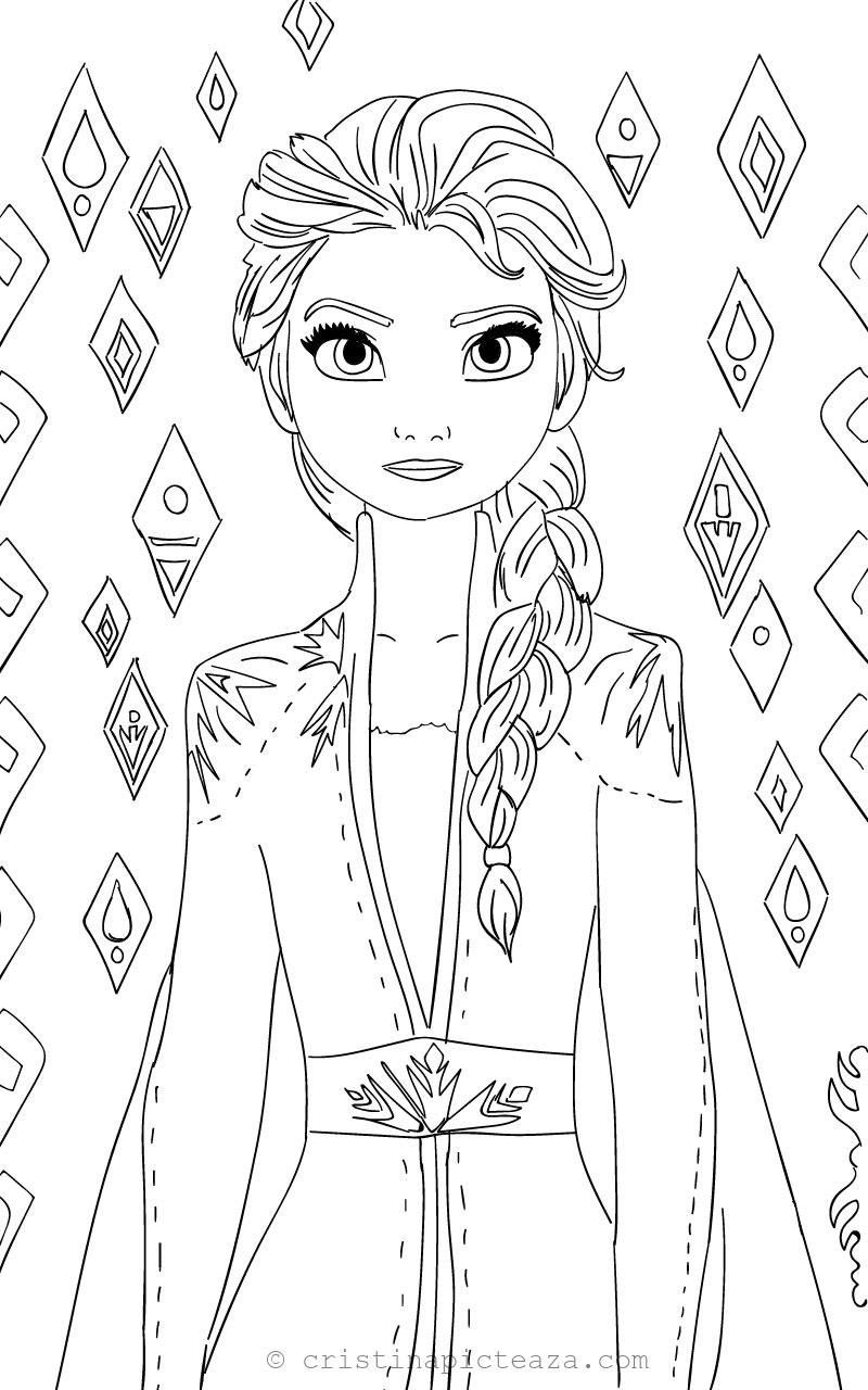 Magical Elsa Coloring Pages Printable 27