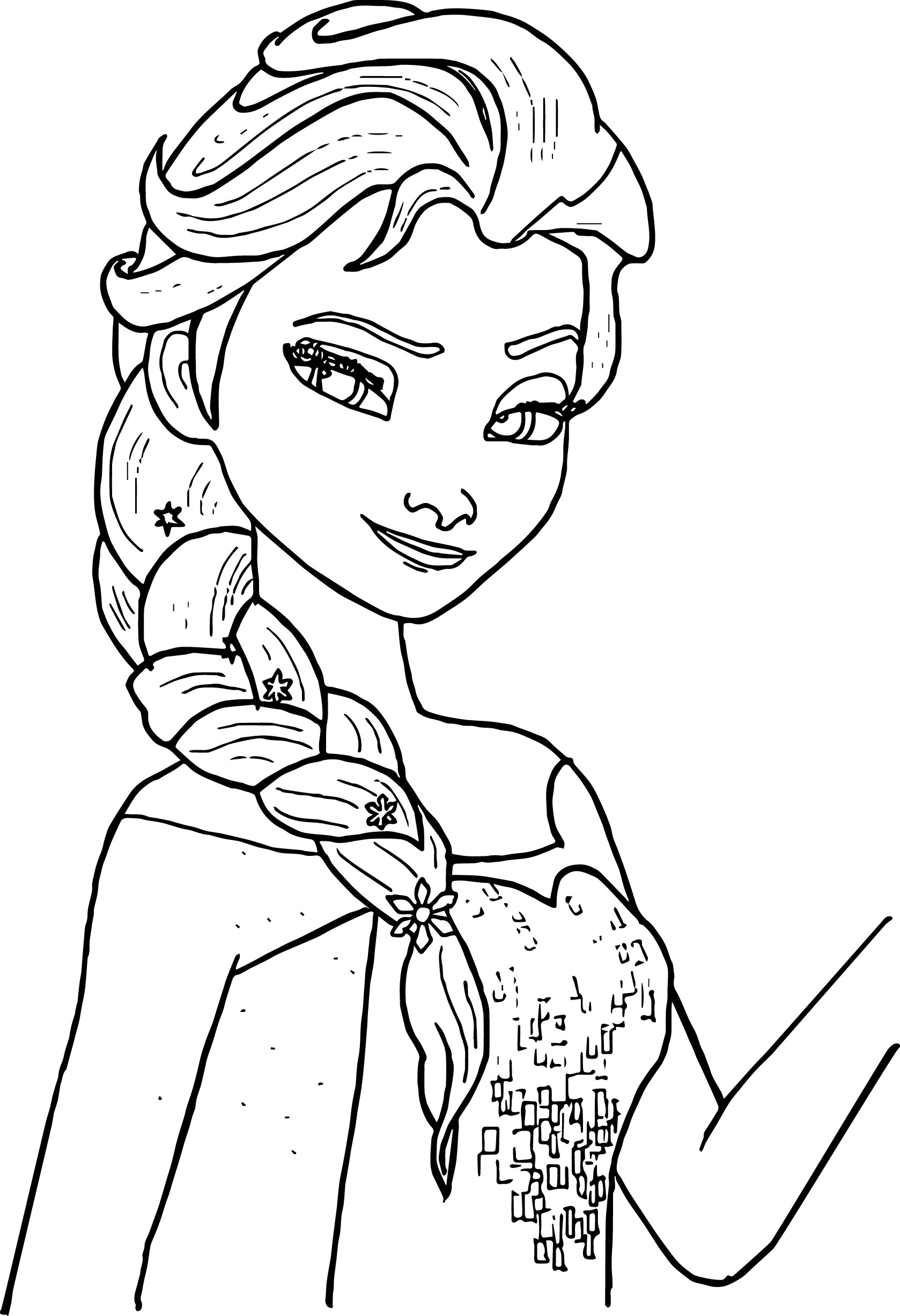 Magical Elsa Coloring Pages Printable 3