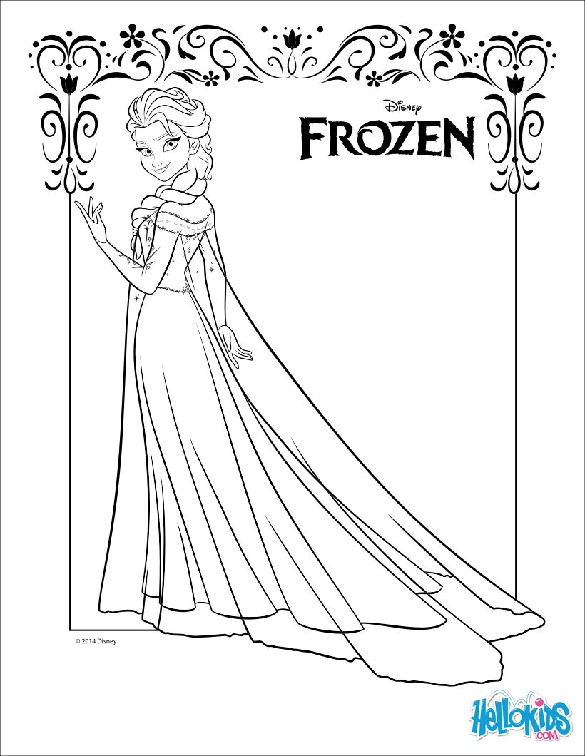 Magical Elsa Coloring Pages Printable 34