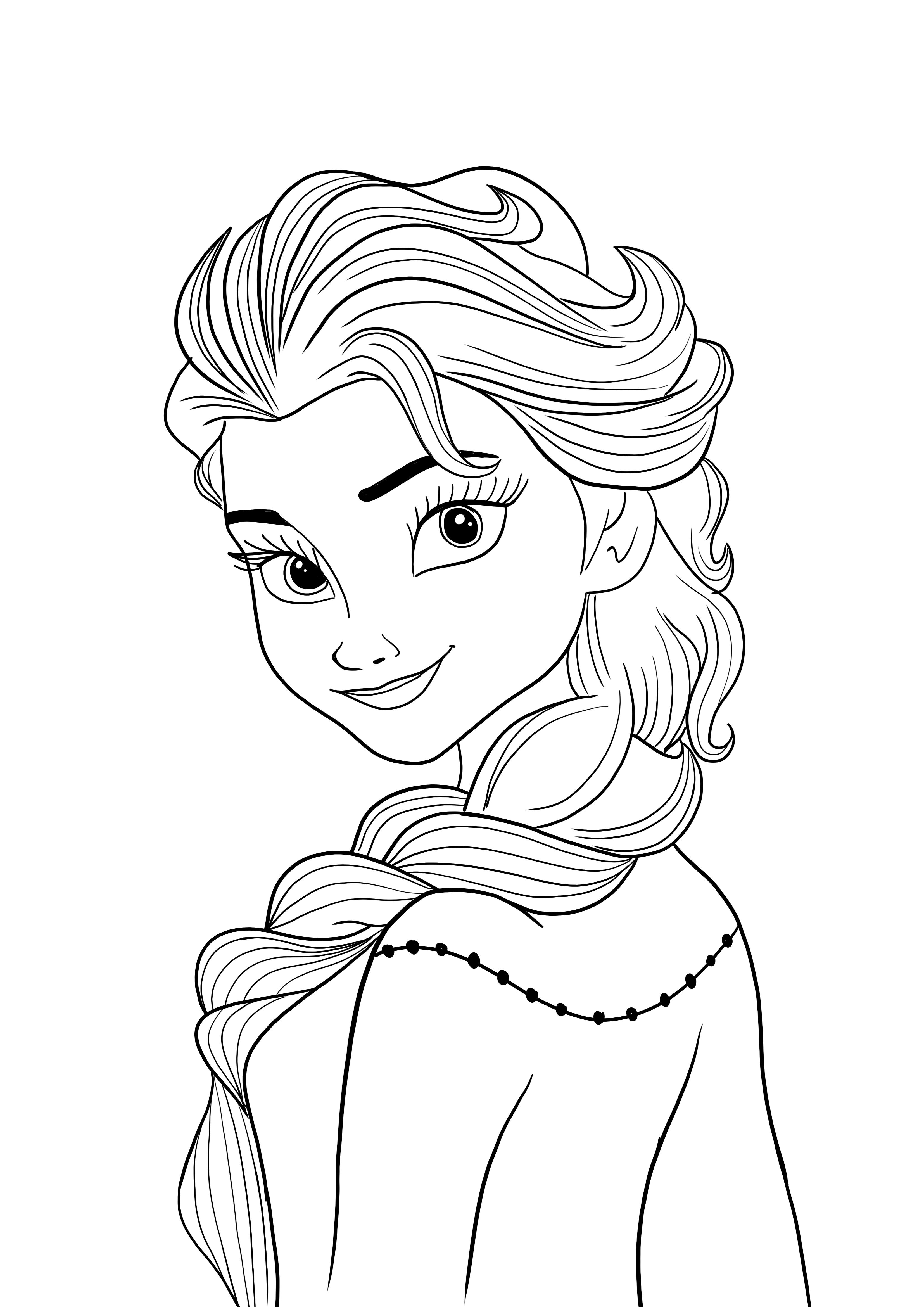 Magical Elsa Coloring Pages Printable 5