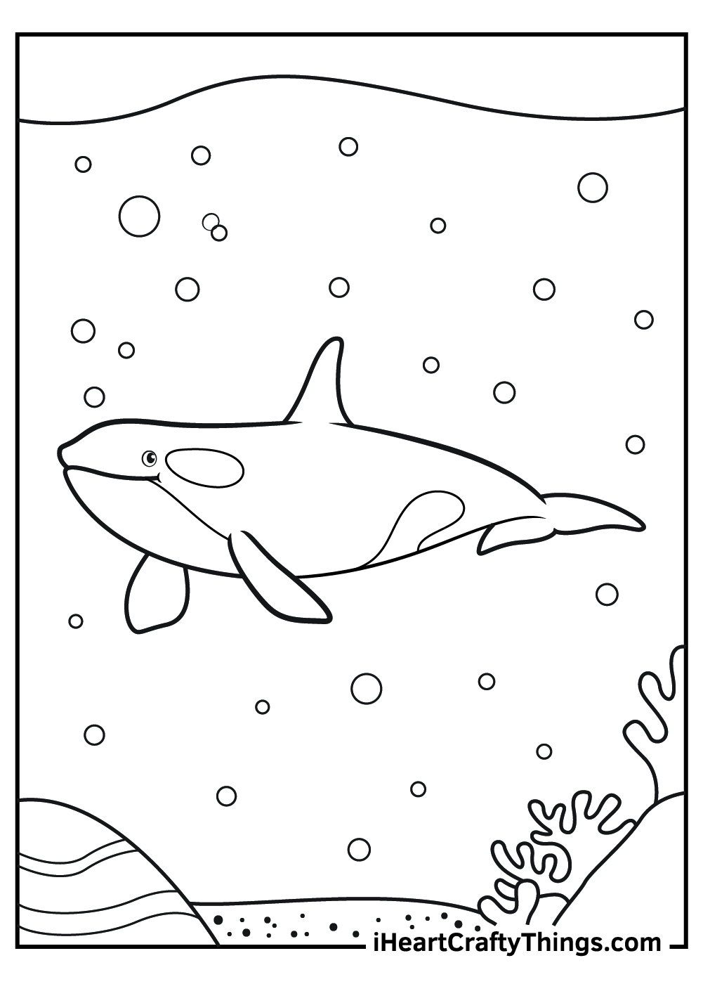 Majestic Killer Whale Coloring Pages Printable 1