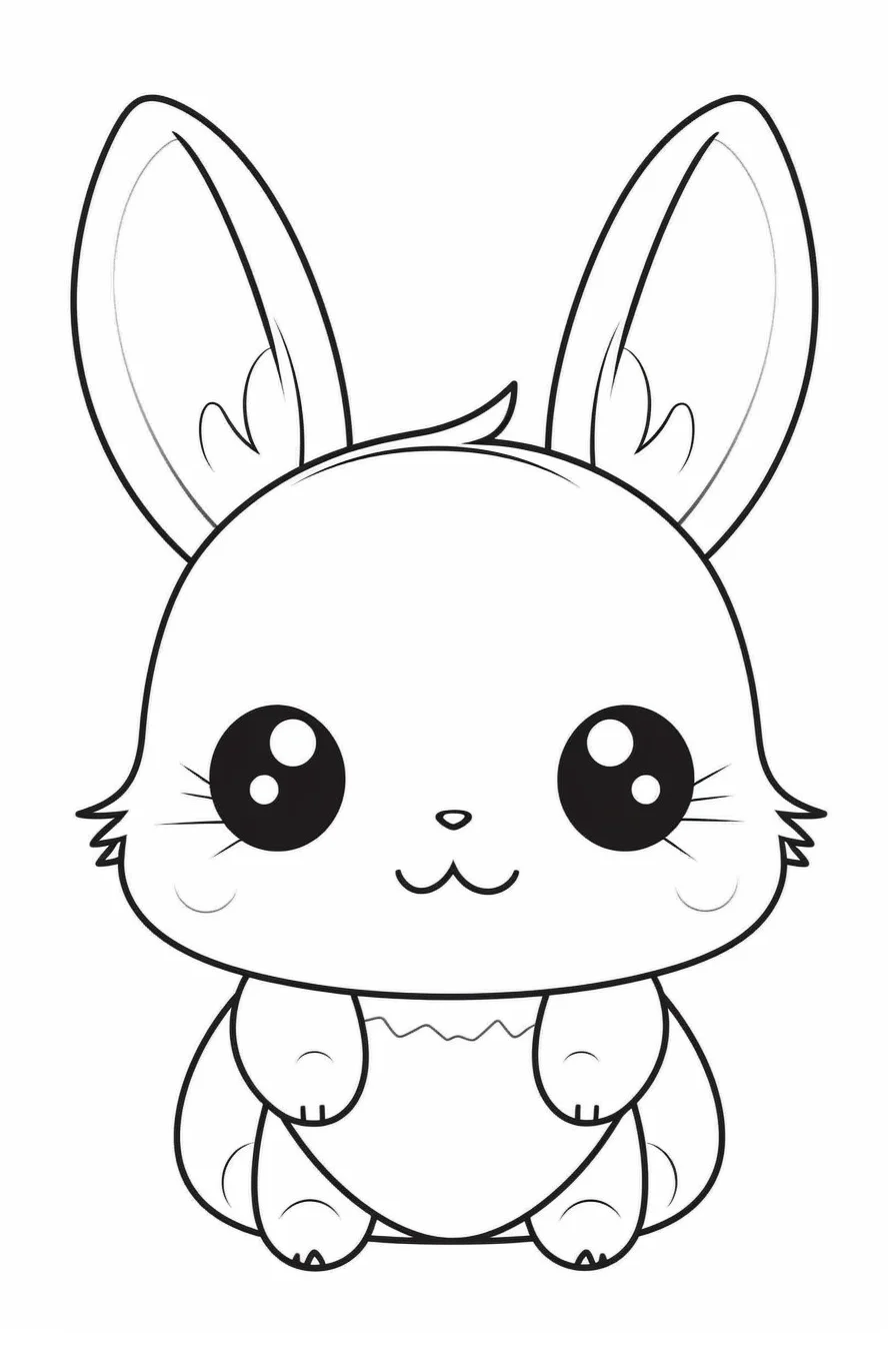 Playful Rabbit Coloring Pages Printable 18