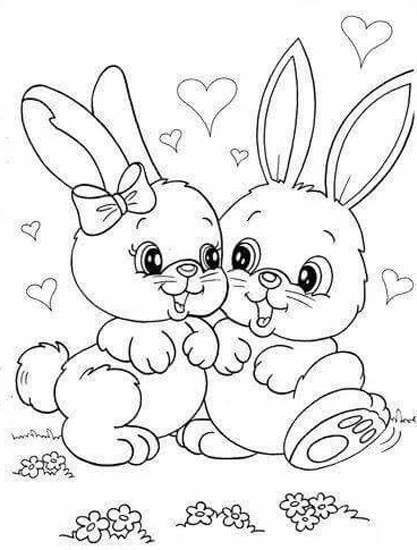 Playful Rabbit Coloring Pages Printable 22