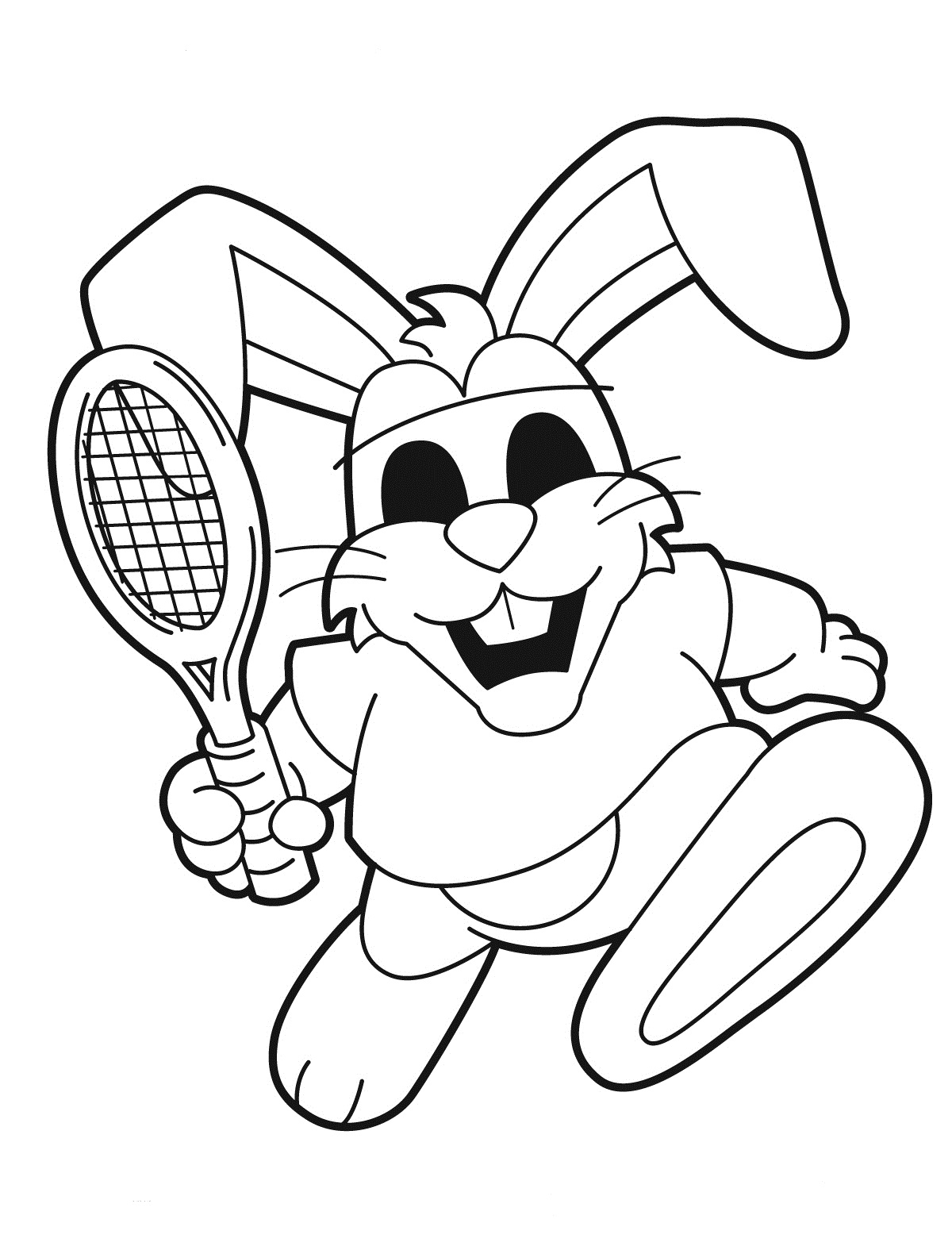 Playful Rabbit Coloring Pages Printable 24