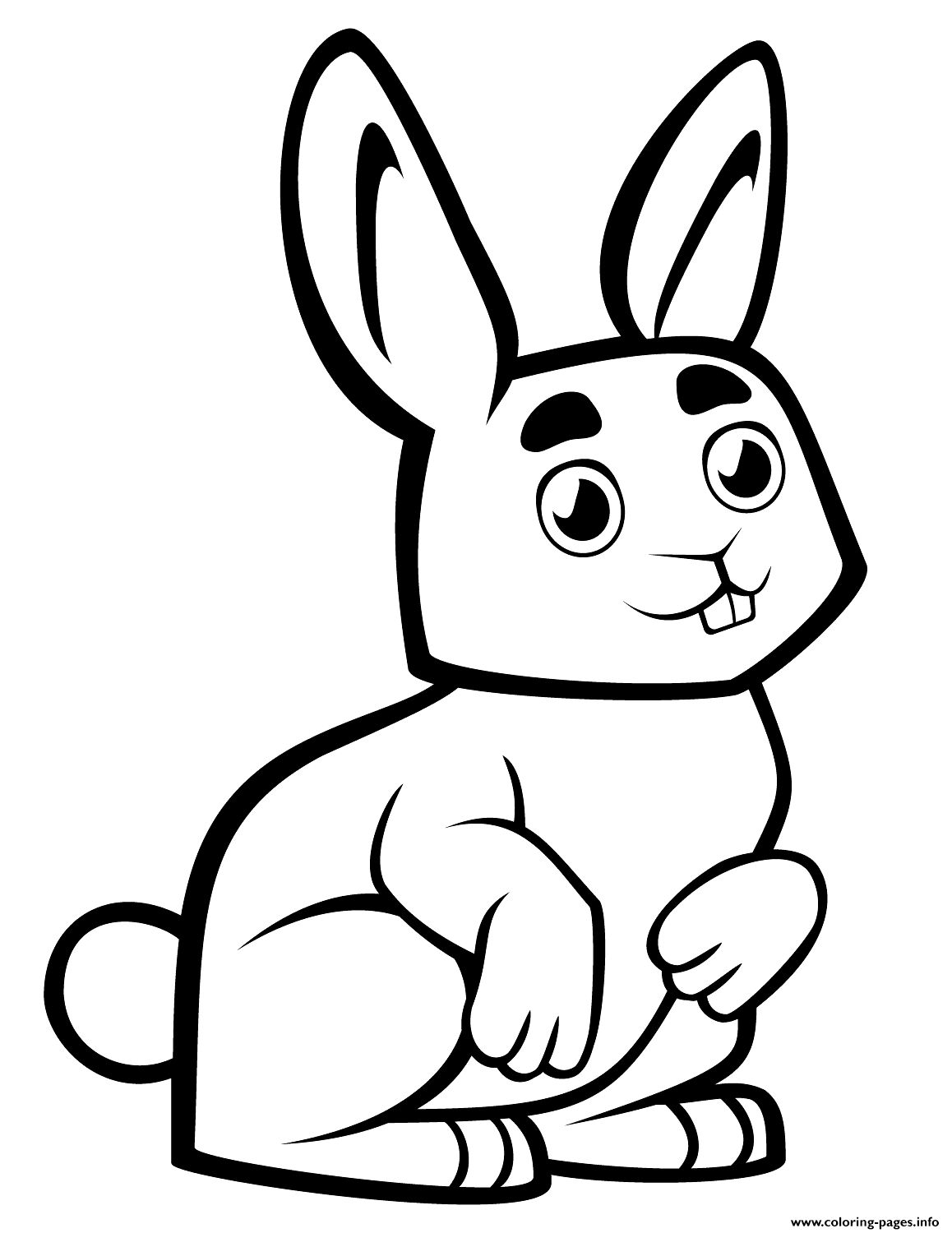 Playful Rabbit Coloring Pages Printable 26