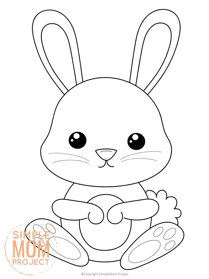 Playful Rabbit Coloring Pages Printable 27