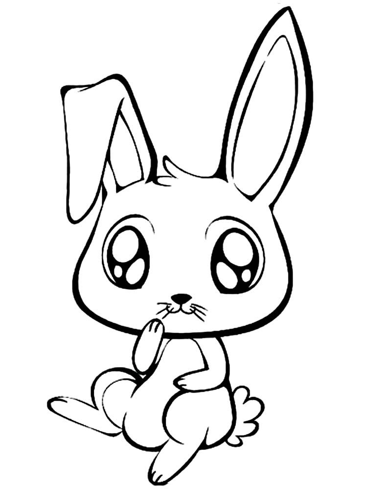 Playful Rabbit Coloring Pages Printable 32