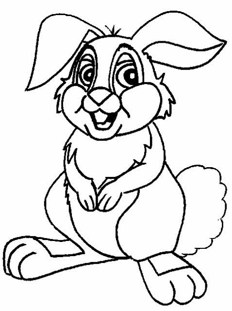 Playful Rabbit Coloring Pages Printable 34