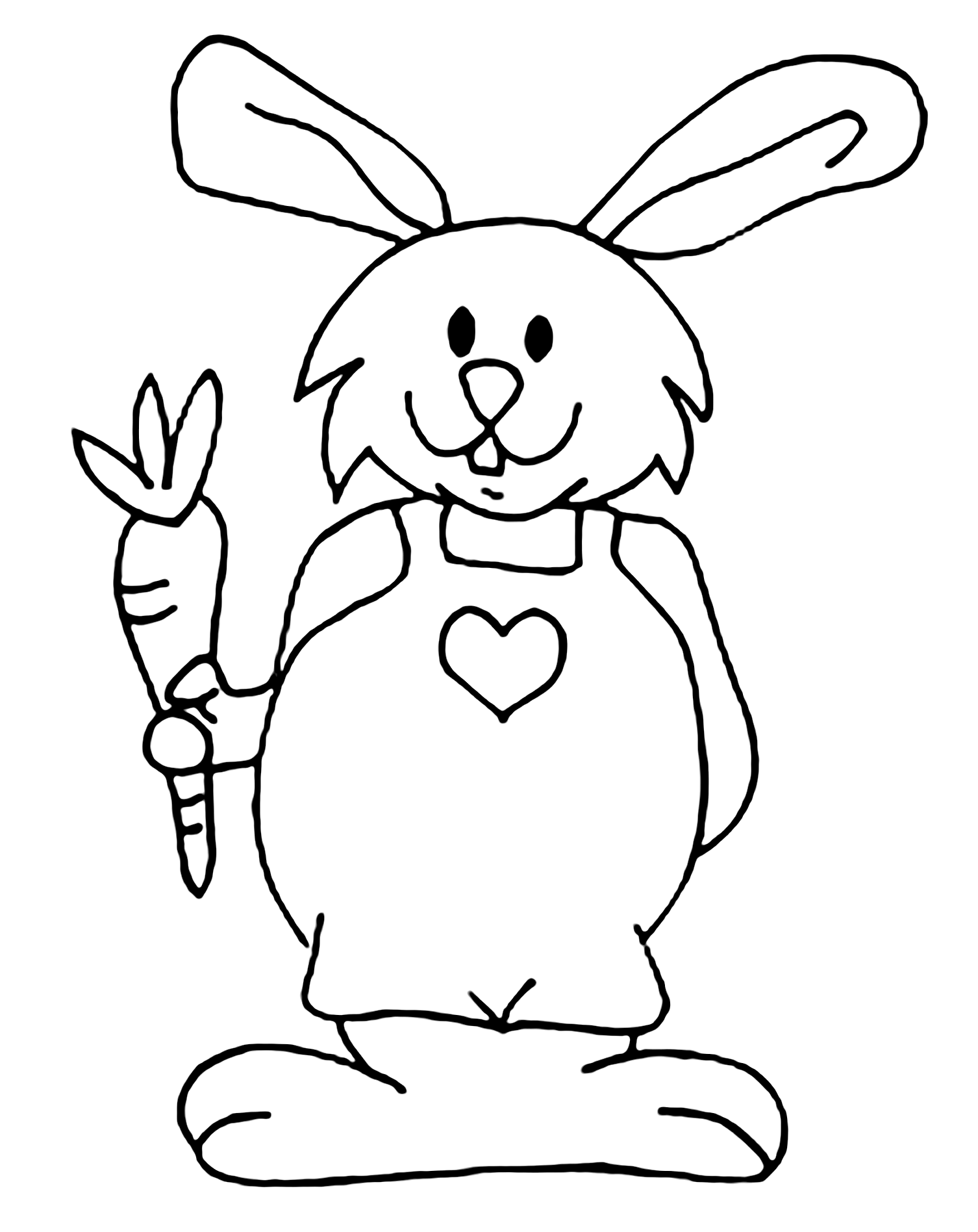 Playful Rabbit Coloring Pages Printable 9