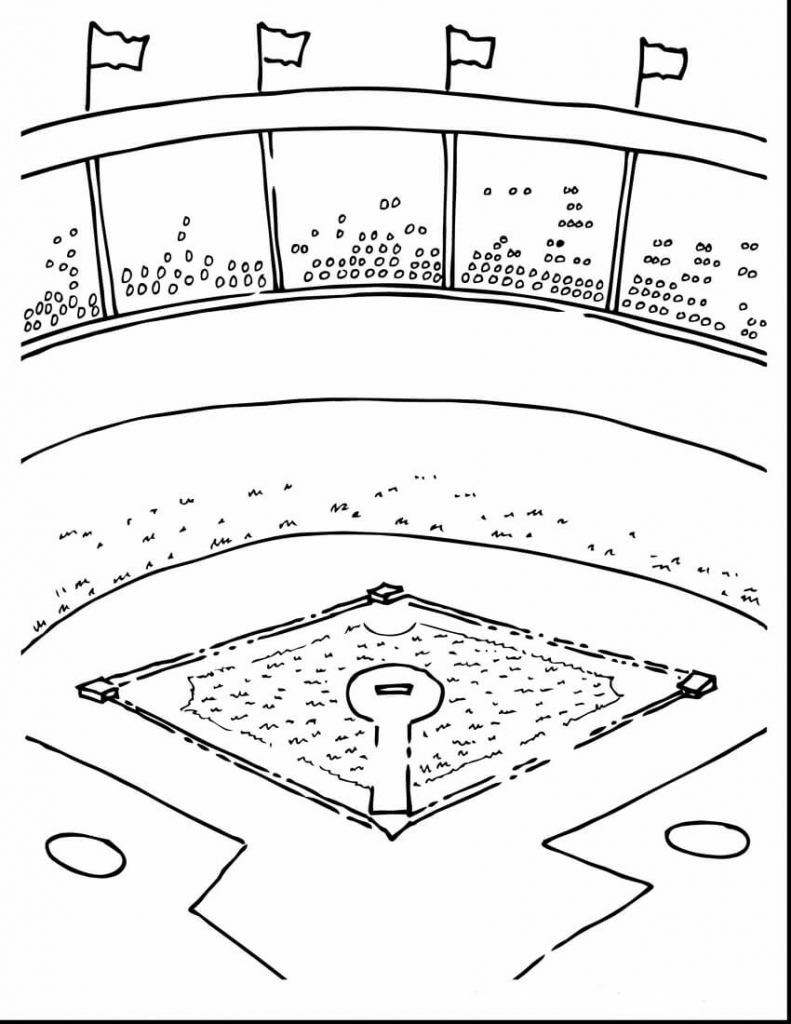 Sporty Baseball Coloring Pages Printable 13